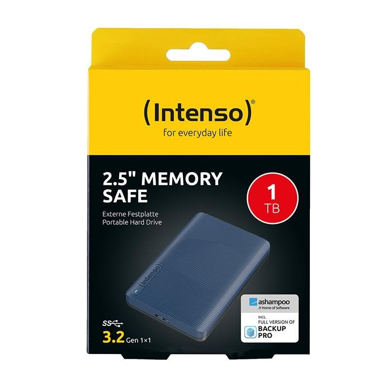 Disco Externo Intenso 1TB Memory Safe 2.5´ - USB 3.2 Azul 5
