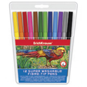Marcador de Feltro tipo Pincel ErichKrause - Pack 12 cores
