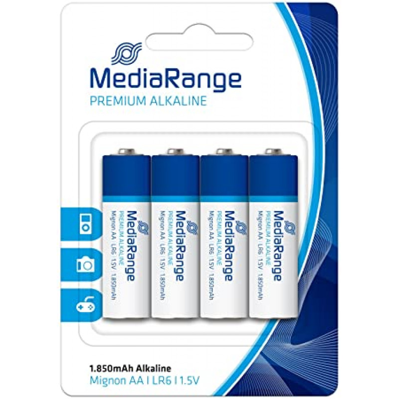 Pilhas Mediarange Alcalinas LR6 (AA) - Pack 4 1