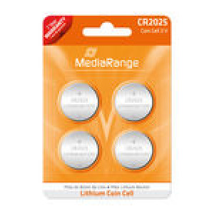 Pilhas de Lítio MediaRange Cell | CR2025 3V - Pack 4