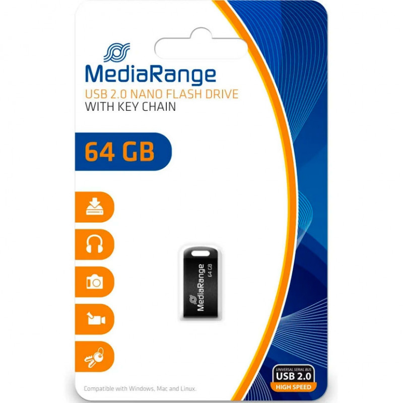 Pendrive Nano Flash Mediarange 64GB 1