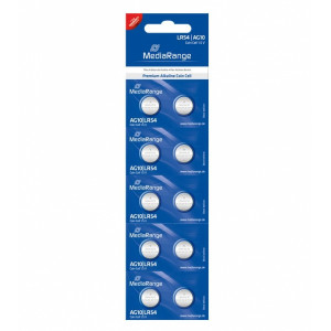 Pilhas Mediarange Alcalinas Coin Cell AG10 | LR54 - Pack 10