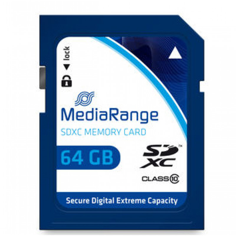 Cartão Mediarange SD XC 64GB - Class 10 - 60mb/s 2