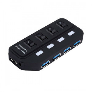 HUB 4 Portas USB3.0 Mediarange com Alimentação
