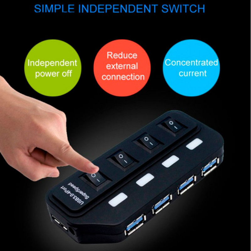 HUB 4 Portas USB3.0 Mediarange com Alimentação 4