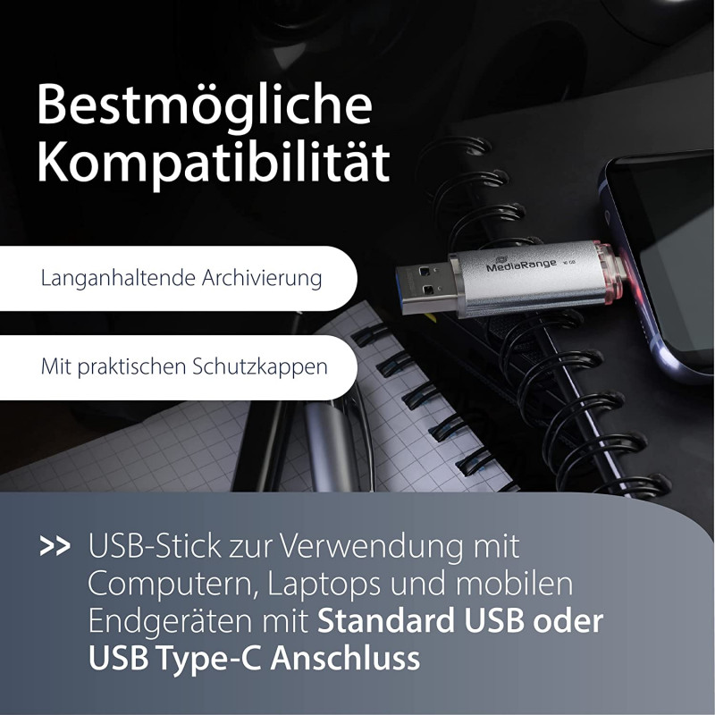 Pendrive MediaRange USB 3.0 / USB Type-C 32GB 2