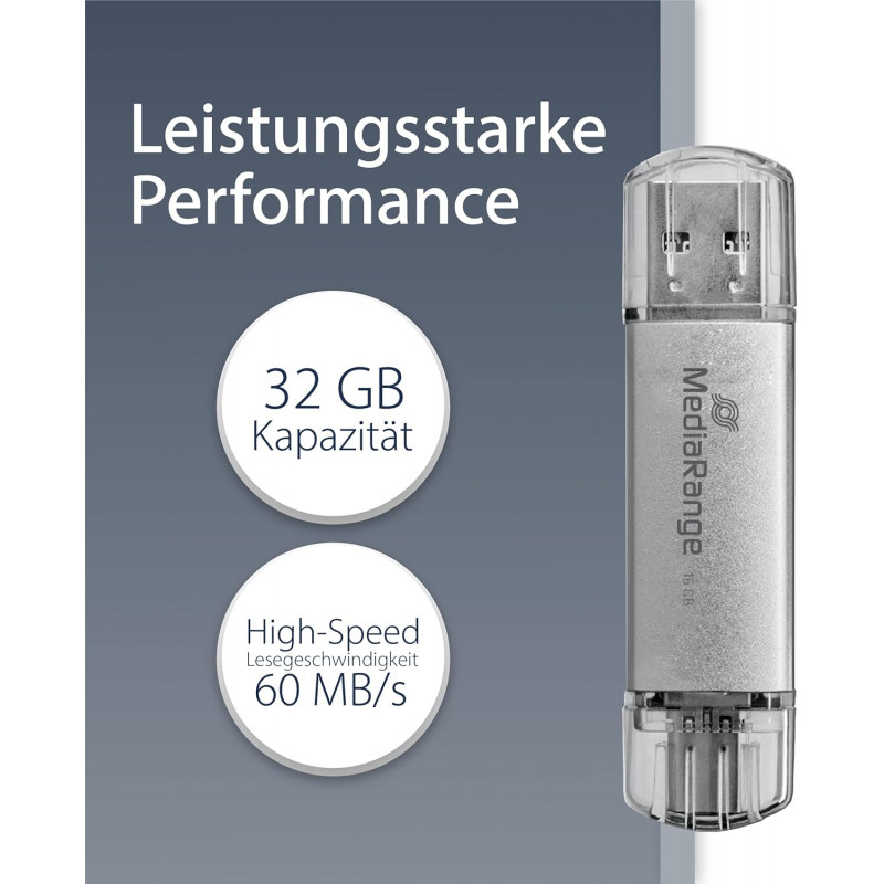 Pendrive MediaRange USB 3.0 / USB Type-C 32GB 5