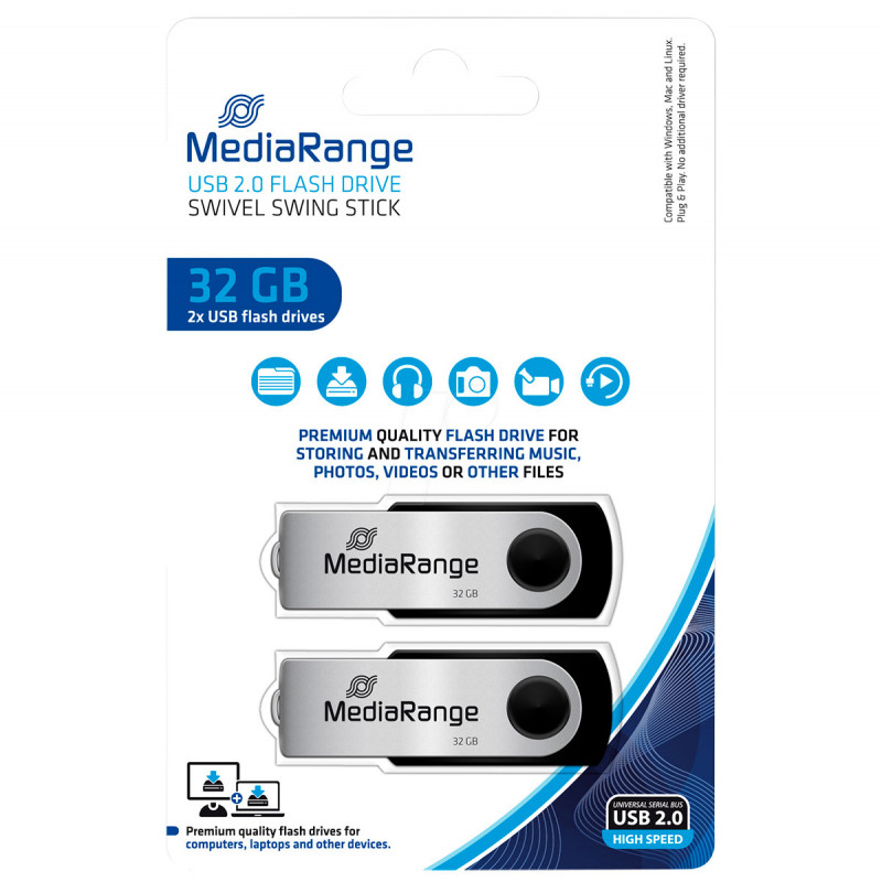 Mediarange Pendrive 32GB - Pack 2 unidades 2