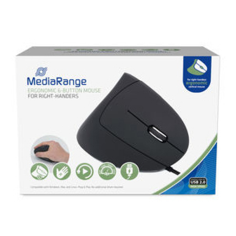 Rato Ótico Mão Direita Mediarange Ergonómico 6 Botões 2
