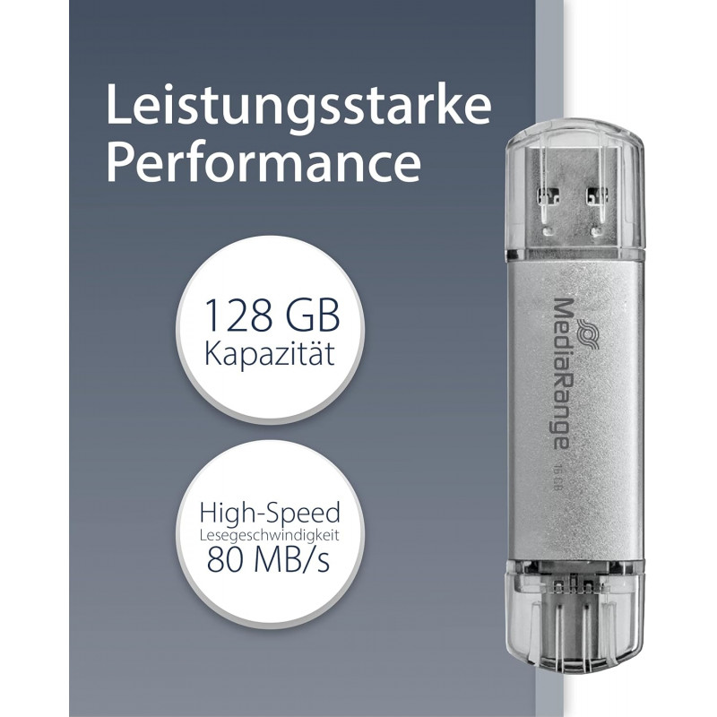 Pendrive MediaRange USB 3.0 / USB Type-C 128GB 6