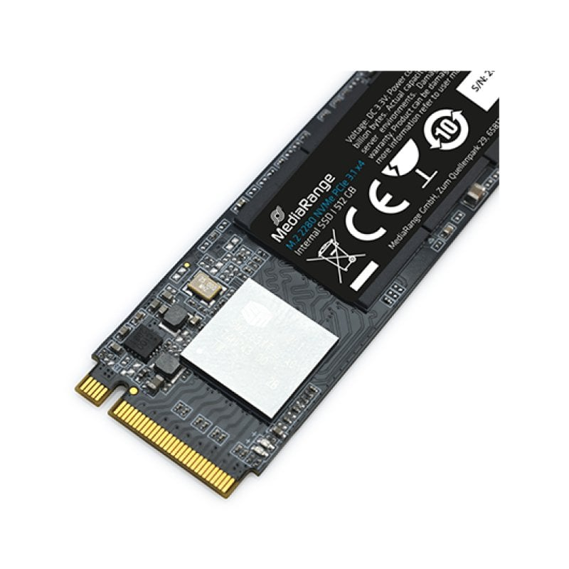 Disco SSD M.2 2280 MediaRange NVMe 512GB PCIe 3.1 x4 20 Gb/s 3