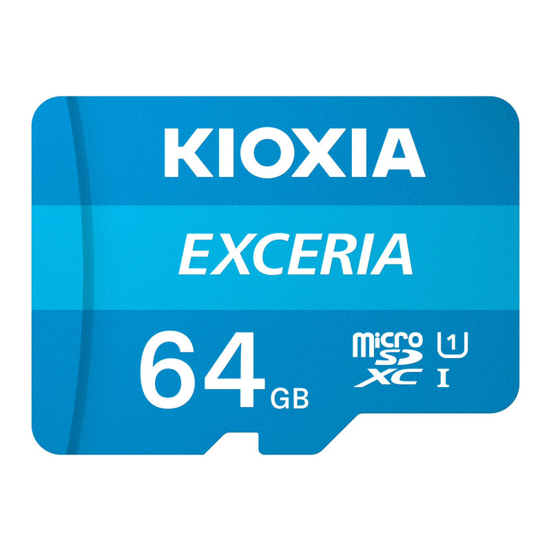 Cartão Memória Kioxia Exceria C10 UHS-I U1 microSDHC 64GB + Adaptador SD 1