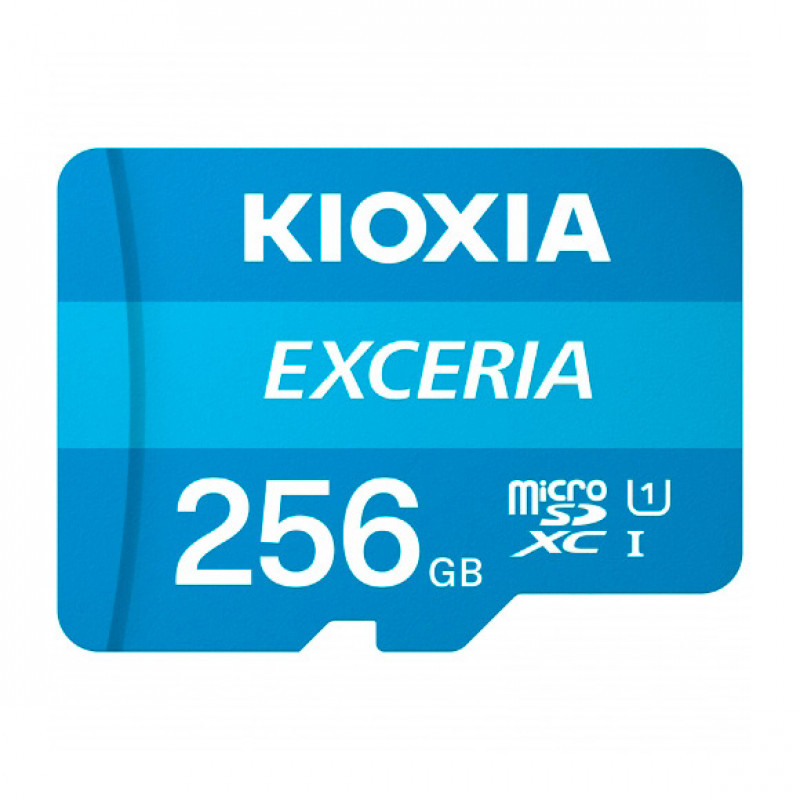 Cartão Memória Kioxia Exceria C10 UHS-I U1 microSDHC 256GB + Adaptador SD 1