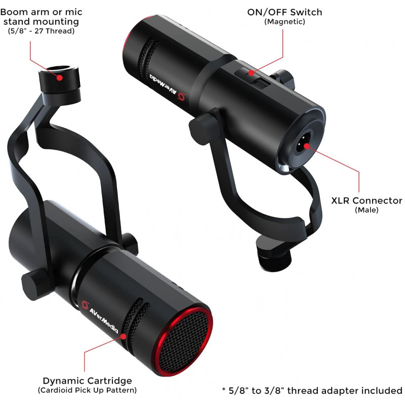 Microfone AVerMedia Live Streamer MIC 330 5