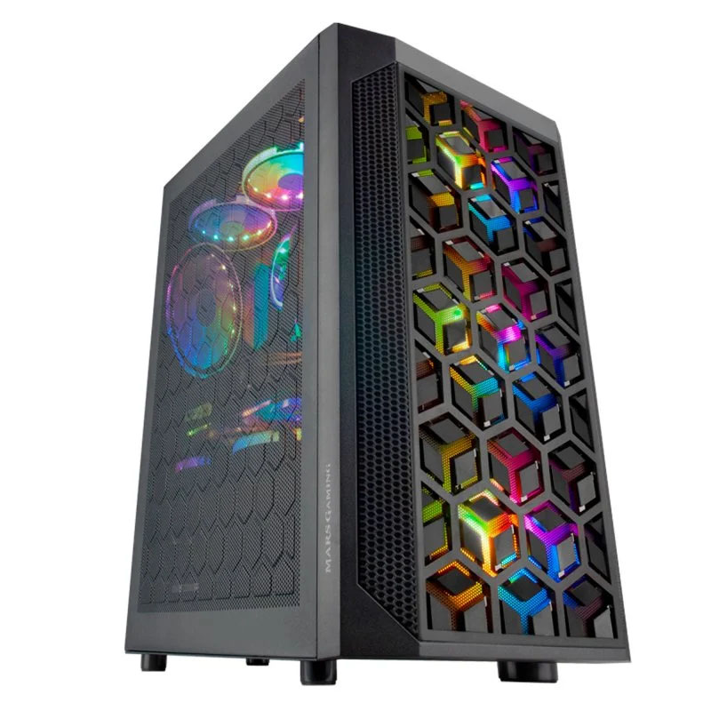 Caixa Micro ATX MARS GAMING MCMESH Preto 3