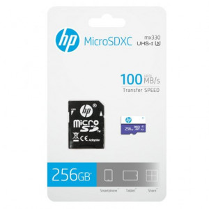 Cartão Micro SDXC 256GB UHS-I U3 Classe 10 + Adaptador - HP