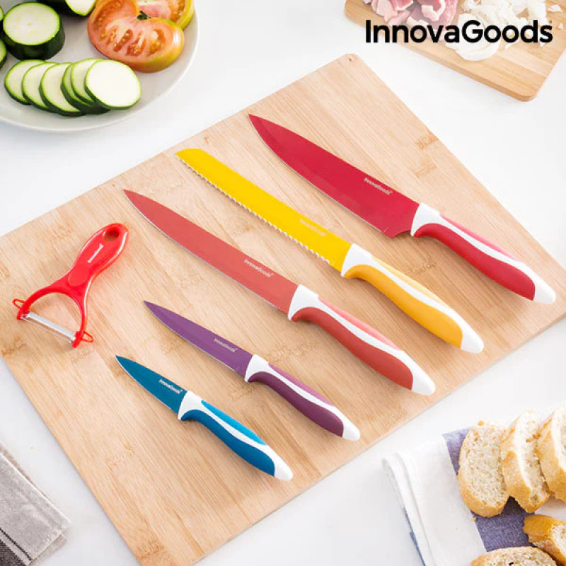 Conjunto de Facas Cerâmicas e Descascador Knoolvs InnovaGoods 6 Peças 1