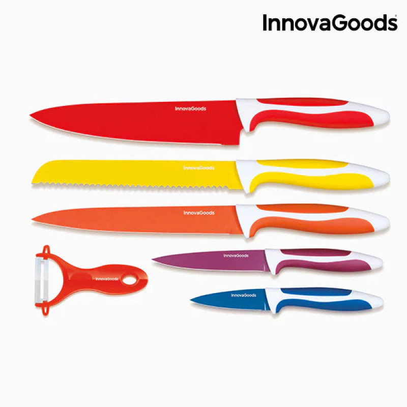 Conjunto de Facas Cerâmicas e Descascador Knoolvs InnovaGoods 6 Peças 4