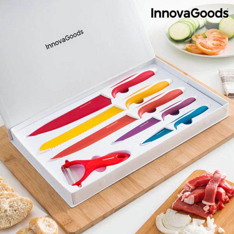 Conjunto de Facas Cerâmicas e Descascador Knoolvs InnovaGoods 6 Peças 5