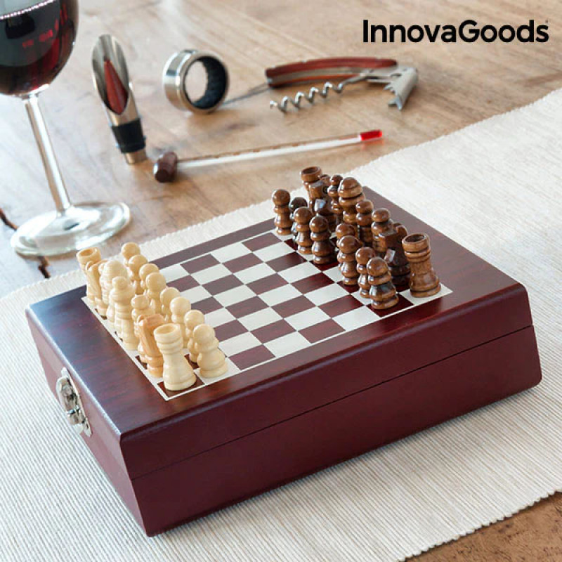 Conjunto de Acessórios para Vinho e Xadrez InnovaGoods 37 Peças 4