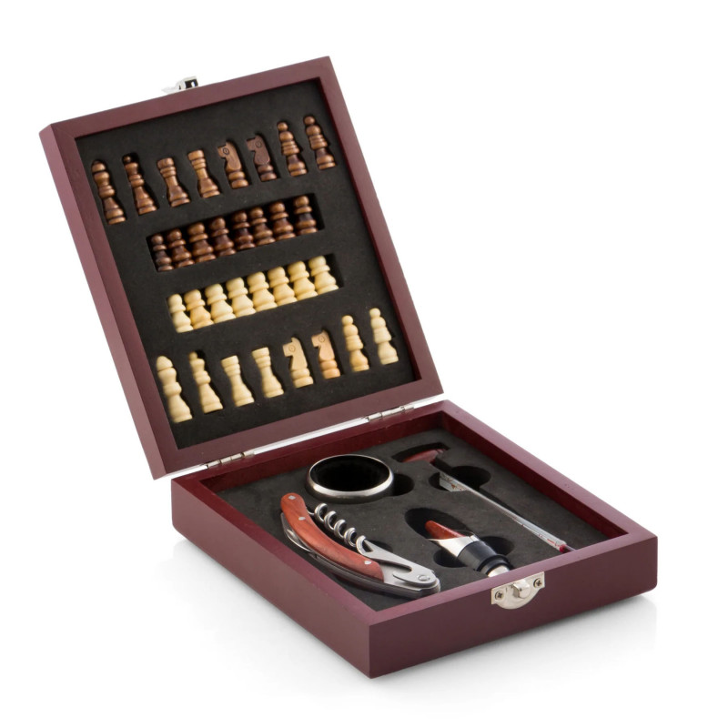 Conjunto de Acessórios para Vinho e Xadrez InnovaGoods 37 Peças 5