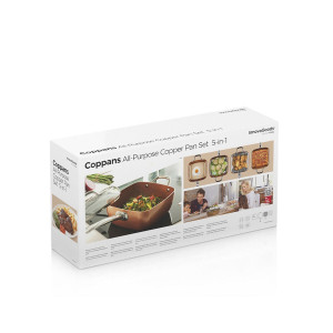 Conjunto de Frigideira Multifunções 5 em 1 Copper Coppans InnovaGoods - 4 Peças