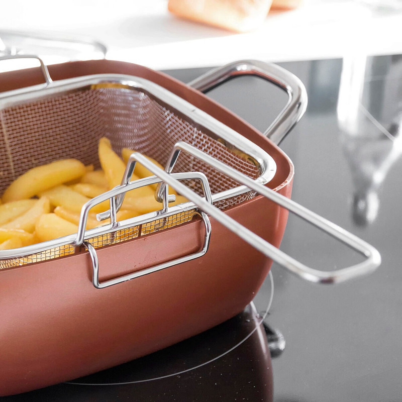 Conjunto de Frigideira Multifunções 5 em 1 Copper Coppans InnovaGoods - 4 Peças 2