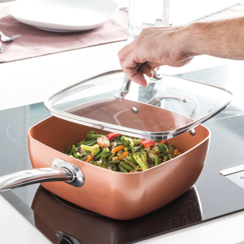 Conjunto de Frigideira Multifunções 5 em 1 Copper Coppans InnovaGoods - 4 Peças 3