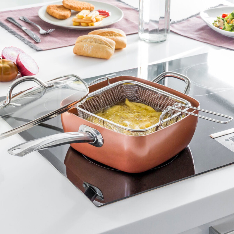 Conjunto de Frigideira Multifunções 5 em 1 Copper Coppans InnovaGoods - 4 Peças 6