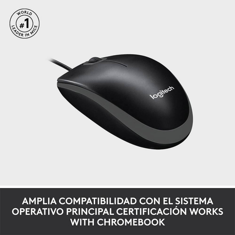 Rato Logitech Logitech M100 Comfort USB 1000DPI Preto 2