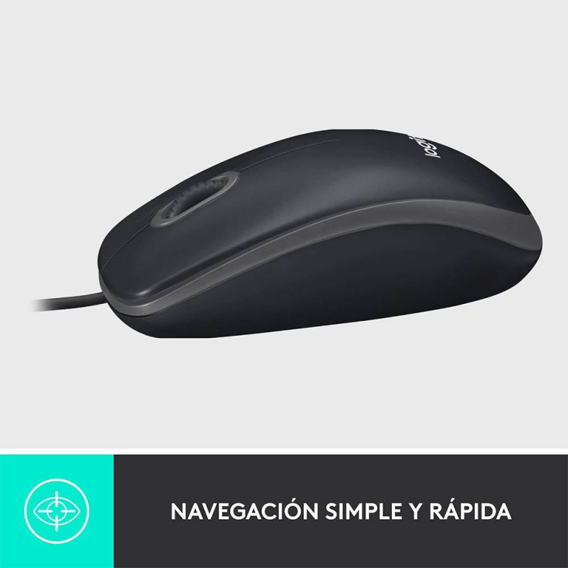 Rato Logitech Logitech M100 Comfort USB 1000DPI Preto 3