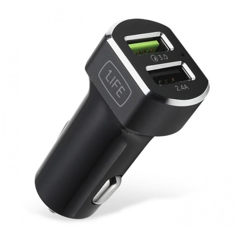 Carregador USB 1Life pa:dual usb auto quick charge 2