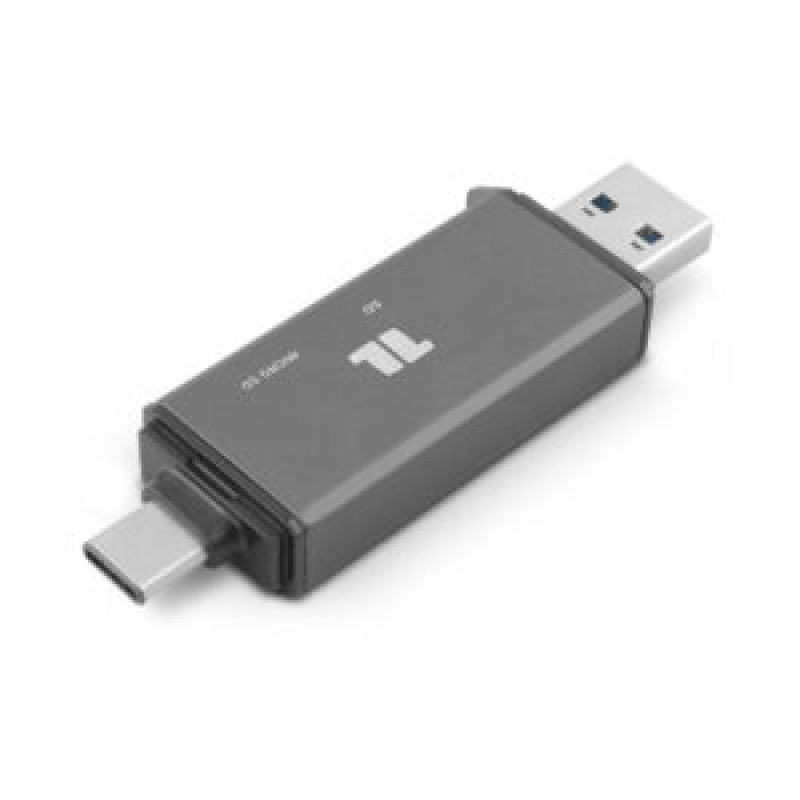 Leitor de Cartões de Memória SD e MicroSD 1Life cr:2in1 USB-A/C 2