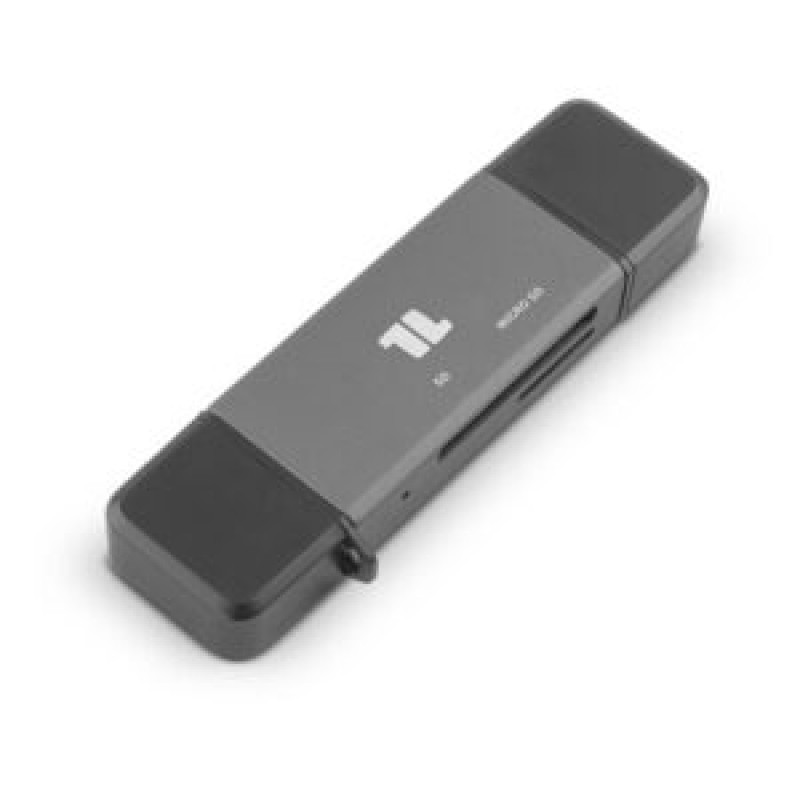 Leitor de Cartões de Memória SD e MicroSD 1Life cr:2in1 USB-A/C 3