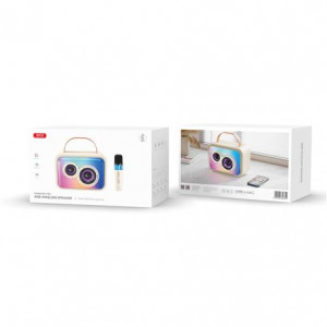 Coluna Som Karaoke XO F54 - Bluetooth 5.3 - 20W - TWS - Microfone sem fios - Bateria de 1800mAh