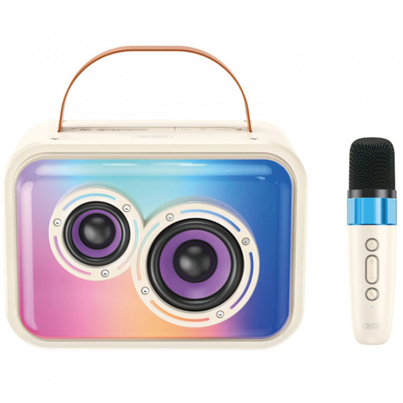 Coluna Som Karaoke XO F54 - Bluetooth 5.3 - 20W - TWS - Microfone sem fios - Bateria de 1800mAh 3