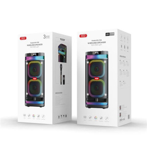 Coluna Som Karaoke XO F58 - Bluetooth - 40W - RGB - Microfone sem fios incluído