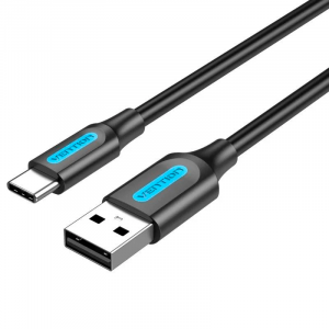 Cabo USB 2.0 para Tipo-C Vention até 60W 480Mbps 2 Metros Preto