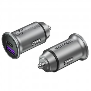 Carregador de Carro Vention 1x USB-Tipo C + 1x USB 30W