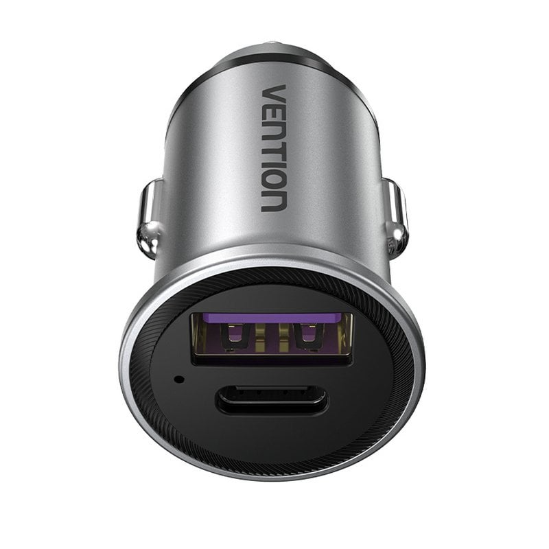Carregador de Carro Vention 1x USB-Tipo C + 1x USB 30W 4