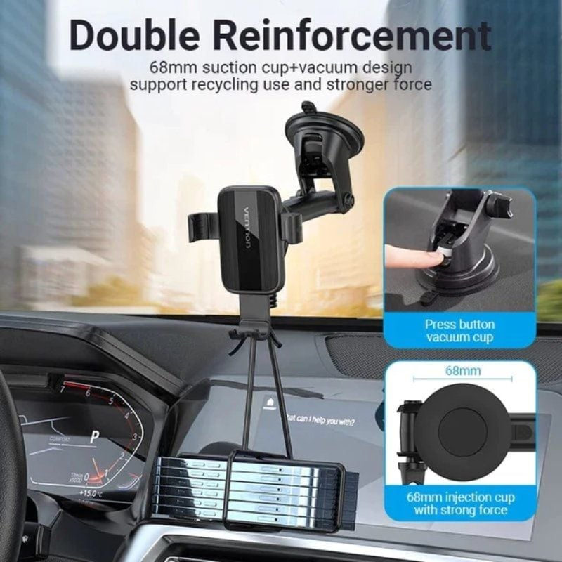 Suporte Telefone e Smartphone para Carro Vention Ventosa 3