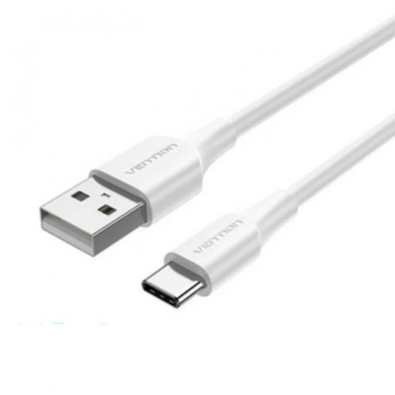 Cabo USB 2.0 para Tipo-C Vention até 60W 480Mbps 1 Metros Branco 1