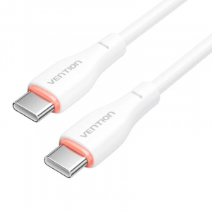 Cabo USB Tipo-C Vention até 60W 480Mbps 1 Metros Branco