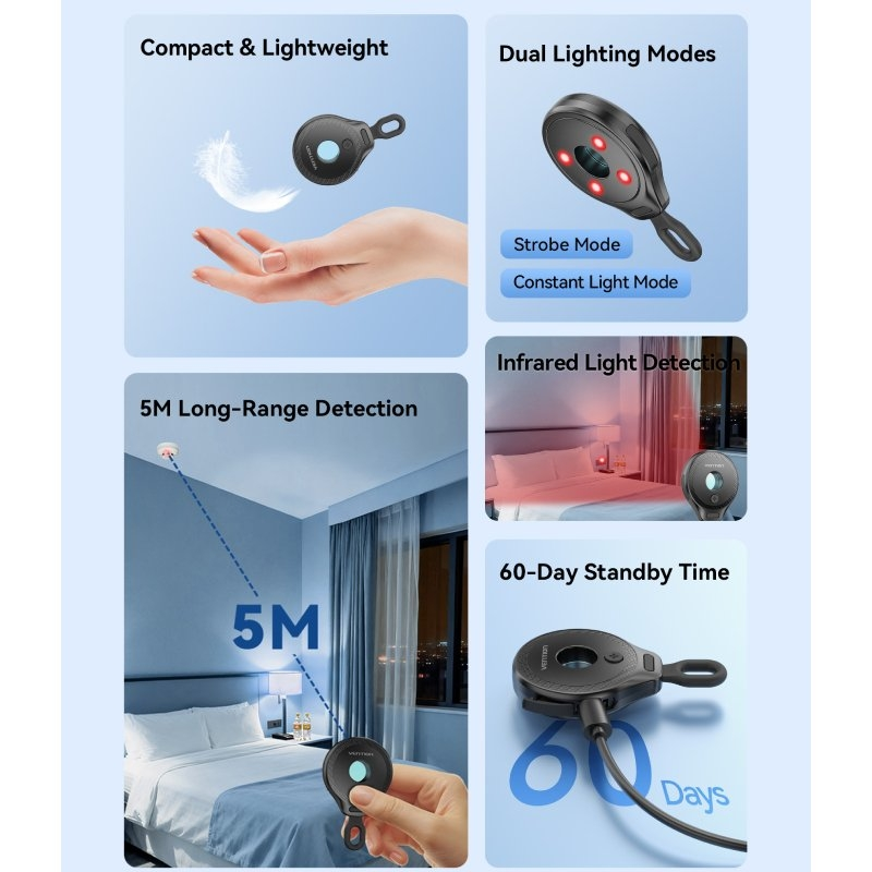 Detector de Câmaras Ocultas Anti Espía Vention 3