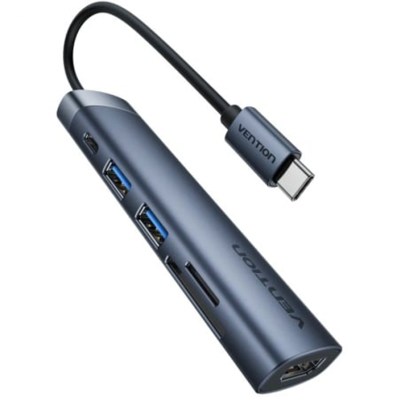 Docking USB-C Vention 1xHDMI 4K 2xUSB 1xUSB Type-C PD 1