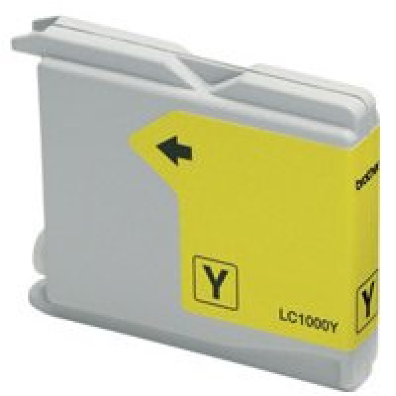 Tinteiro Brother Compatível LC970Y / LC1000Y Amarelo 1