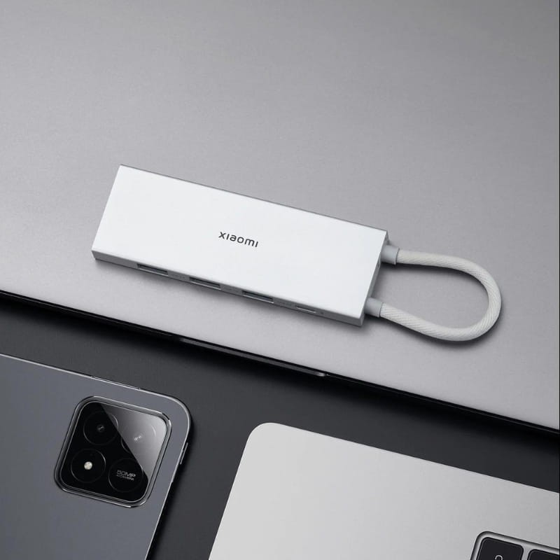 Xiaomi 5 em 1 Hub USB-C com 3x USB-A 3.0, 1x USB-C Carga Rápida até 100W, 1x HDMI - Alumínio 6