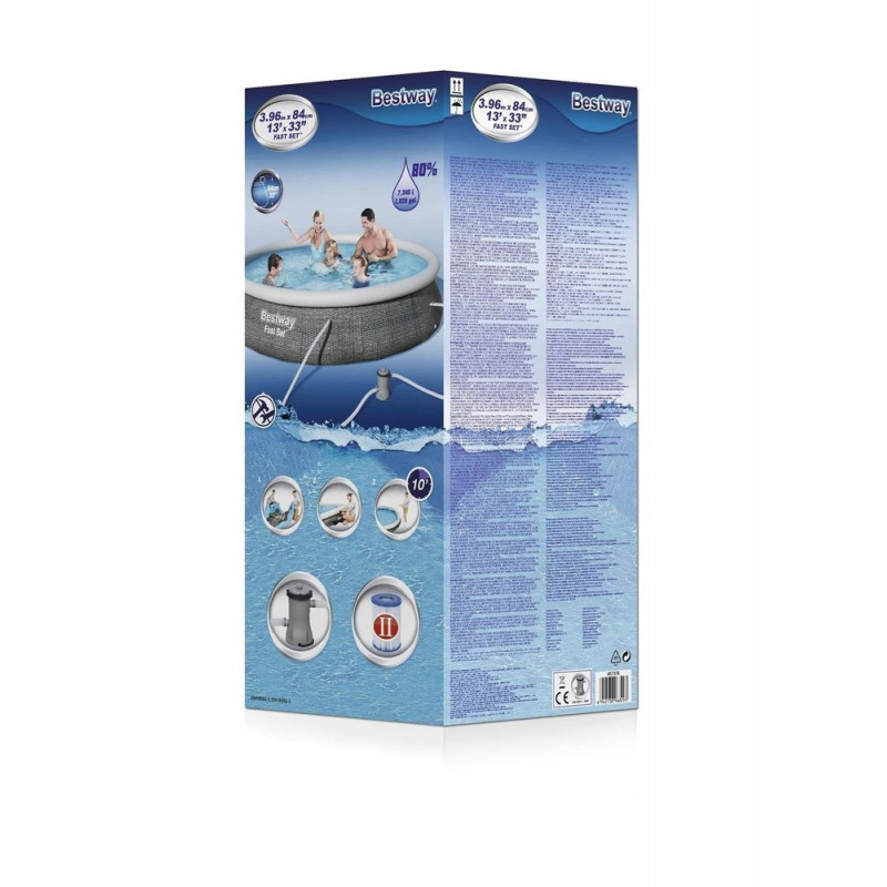 Piscina Insuflável BestWay Redonda 396x84 cm c/ Filtro 6