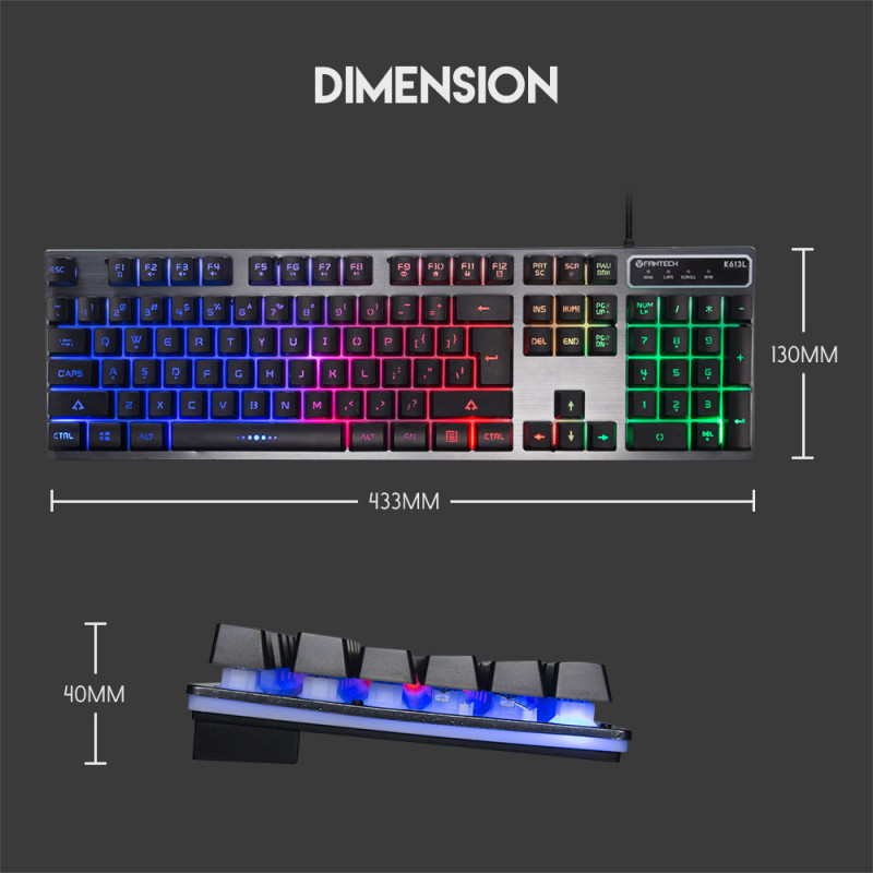 Teclado Fantech Fighter II K613L (PT) 6