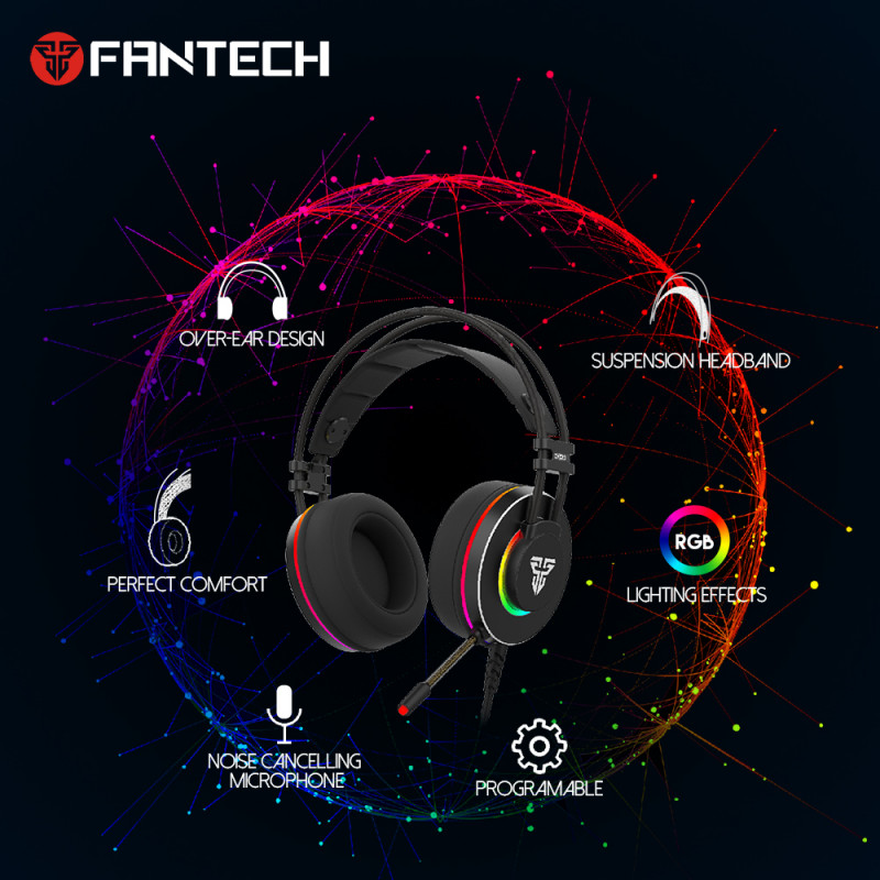 Auscultador Fantech Octane 7.1 Surround HG23 RGB 2